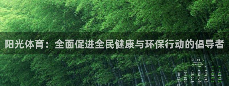 MK体育官方正版app代理:阳光体育:全面促进全民健康与环保